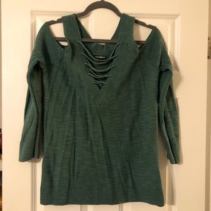 Express, Green, Women’s Medium Cut Out Shoulder